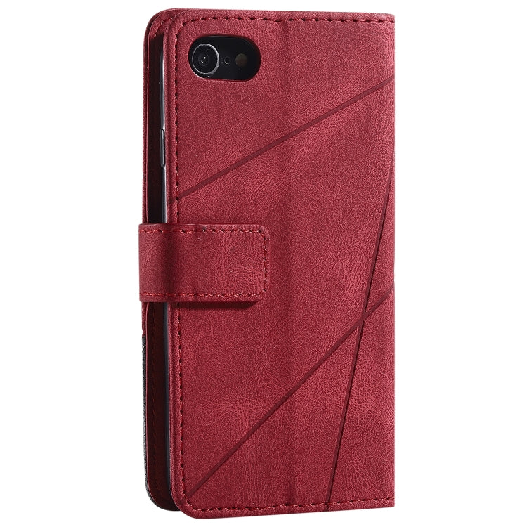 For iPhone SE 2022 / SE 2020 / 8 / 7 Skin Feel Splicing Horizontal Flip Leather Case with Holder & Card Slots & Wallet & Photo Frame