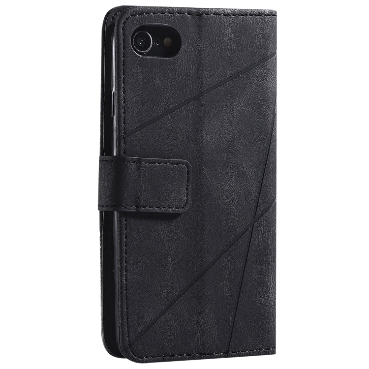 For iPhone SE 2022 / SE 2020 / 8 / 7 Skin Feel Splicing Horizontal Flip Leather Case with Holder & Card Slots & Wallet & Photo Frame