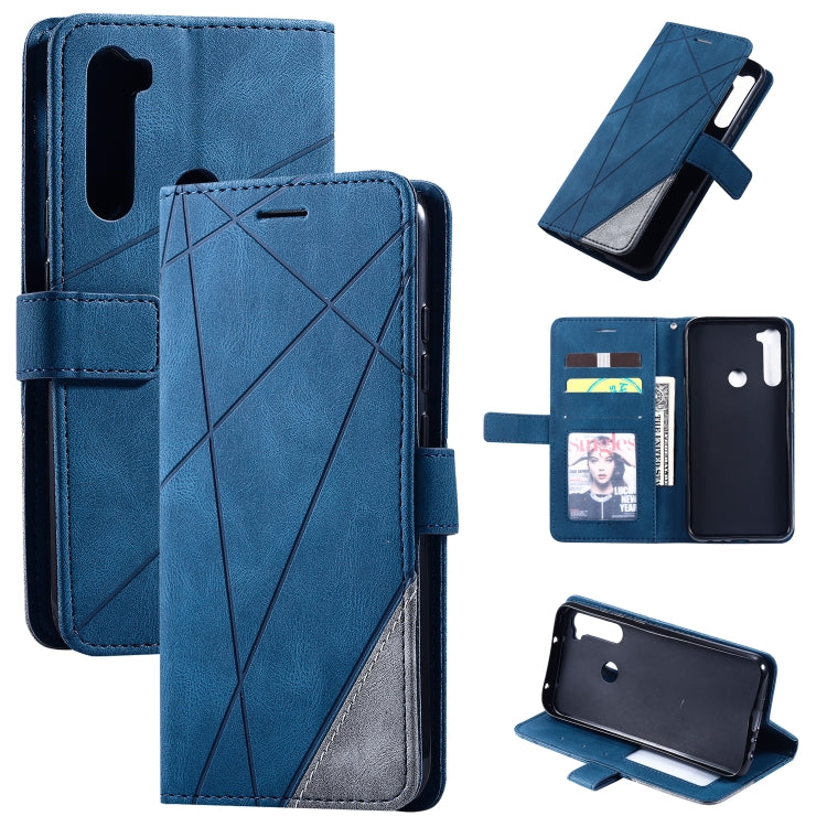 For Xiaomi Redmi Note 8 Skin Feel Splicing Horizontal Flip Leather Case with Holder & Card Slots & Wallet & Photo Frame