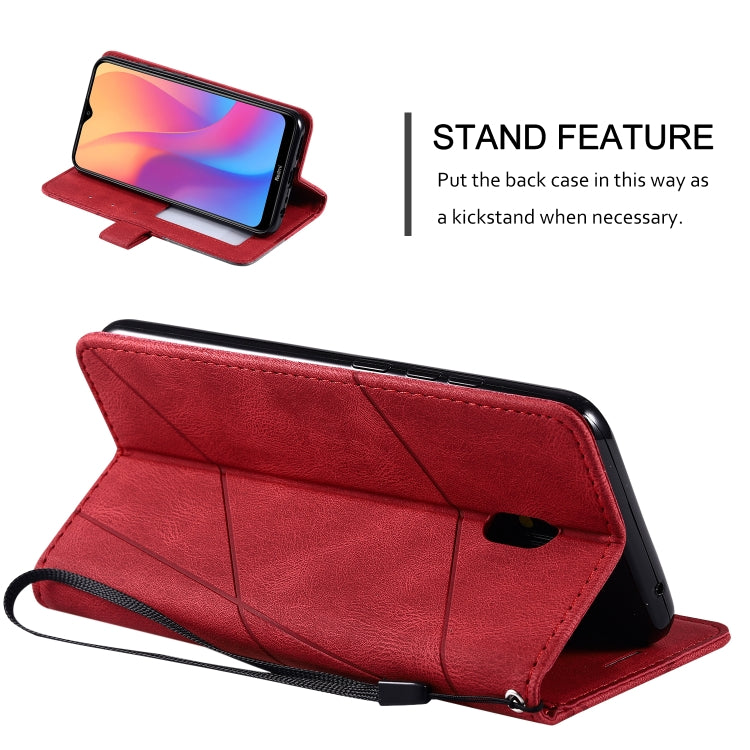 For Xiaomi Redmi 8A Skin Feel Splicing Horizontal Flip Leather Case with Holder & Card Slots & Wallet & Photo Frame