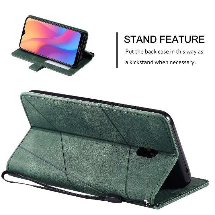 For Xiaomi Redmi 8A Skin Feel Splicing Horizontal Flip Leather Case with Holder & Card Slots & Wallet & Photo Frame