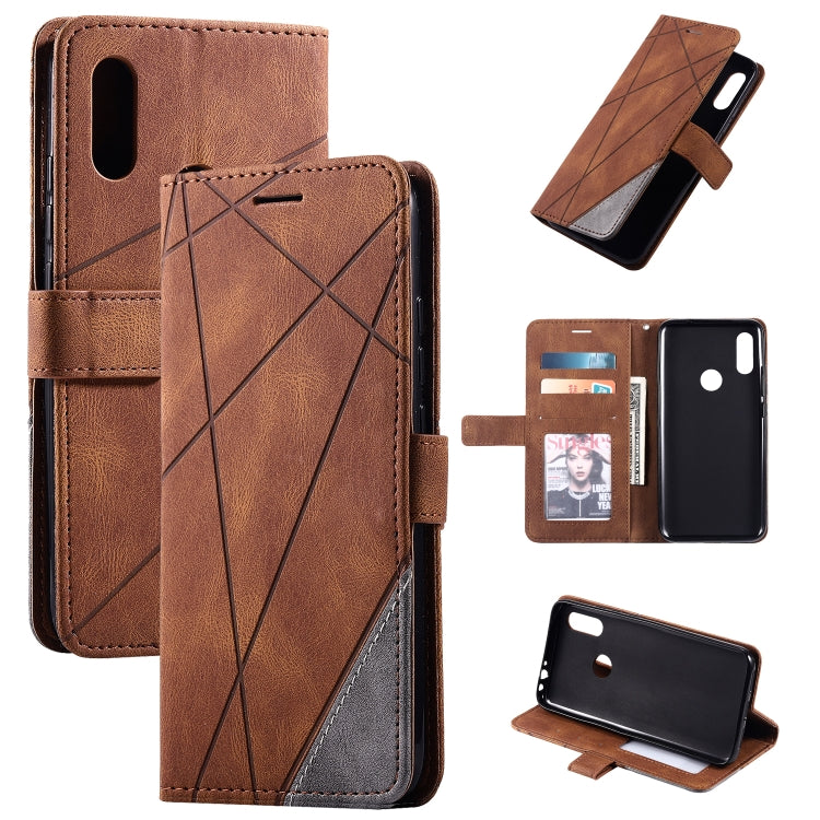 For Xiaomi Redmi 7 Skin Feel Splicing Horizontal Flip Leather Case with Holder & Card Slots & Wallet & Photo Frame