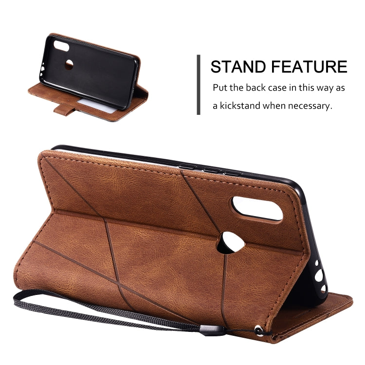For Xiaomi Redmi 7 Skin Feel Splicing Horizontal Flip Leather Case with Holder & Card Slots & Wallet & Photo Frame