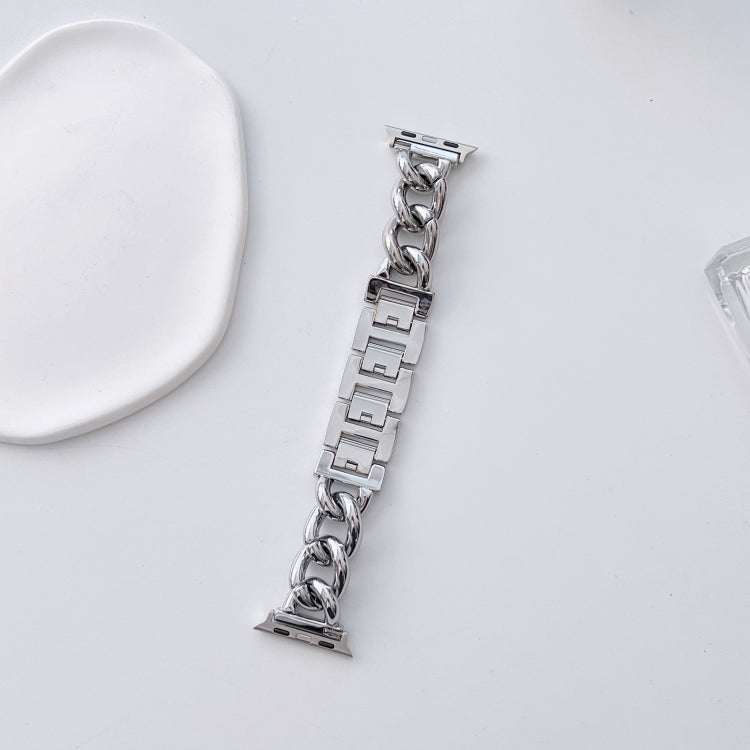 Big Denim Chain Metal Watch Band For Apple Watch Series 10 46mm