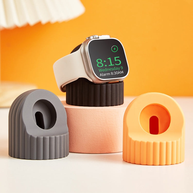 For Apple Watch Wave Pattern Silicone Watch Charging Stand