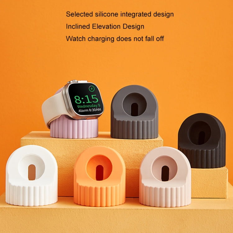 For Apple Watch Wave Pattern Silicone Watch Charging Stand