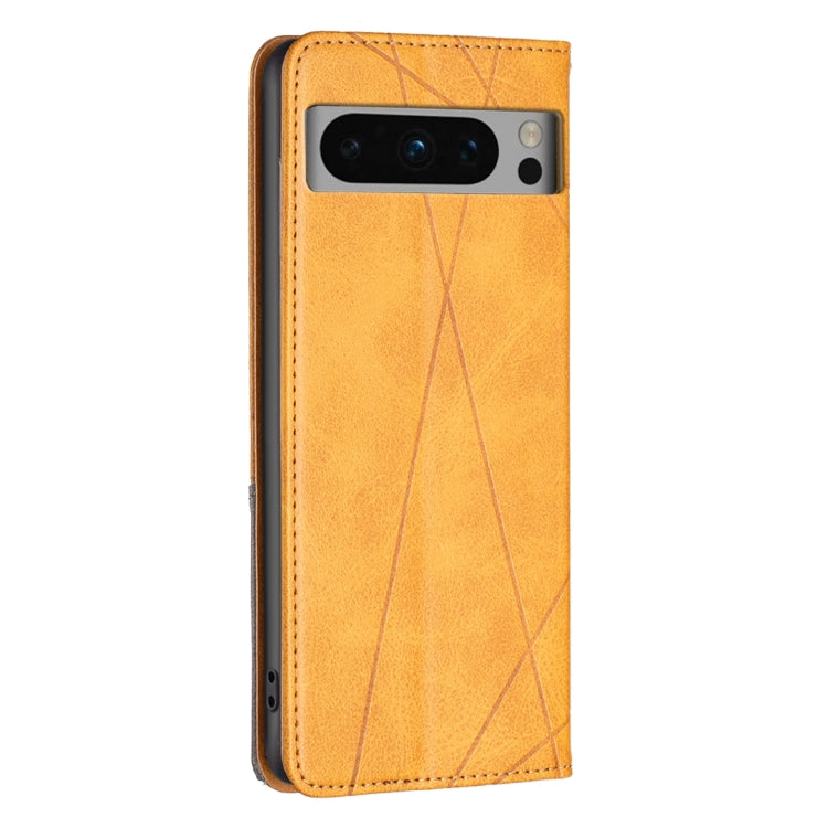 For Google Pixel 8 Pro Rhombus Texture Magnetic Leather Phone Case