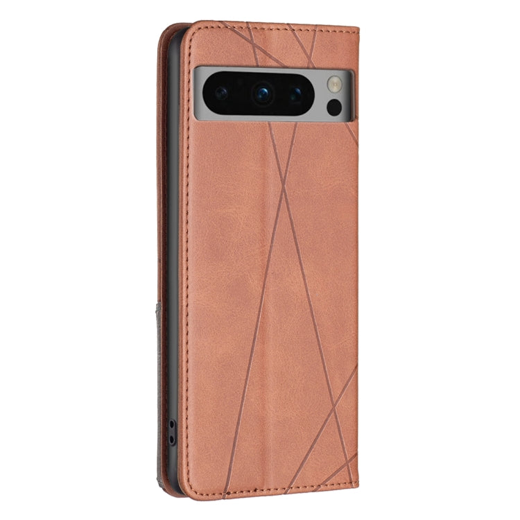 For Google Pixel 8 Pro Rhombus Texture Magnetic Leather Phone Case