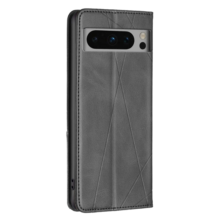 For Google Pixel 8 Pro Rhombus Texture Magnetic Leather Phone Case