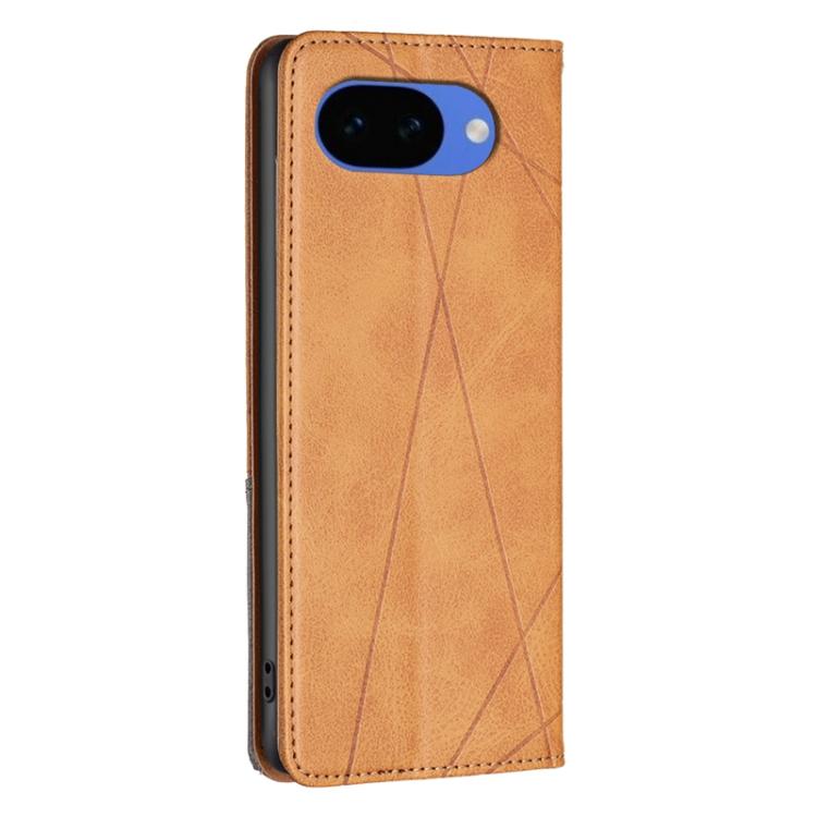 For Google Pixel 10a Rhombus Texture Magnetic Leather Phone Case