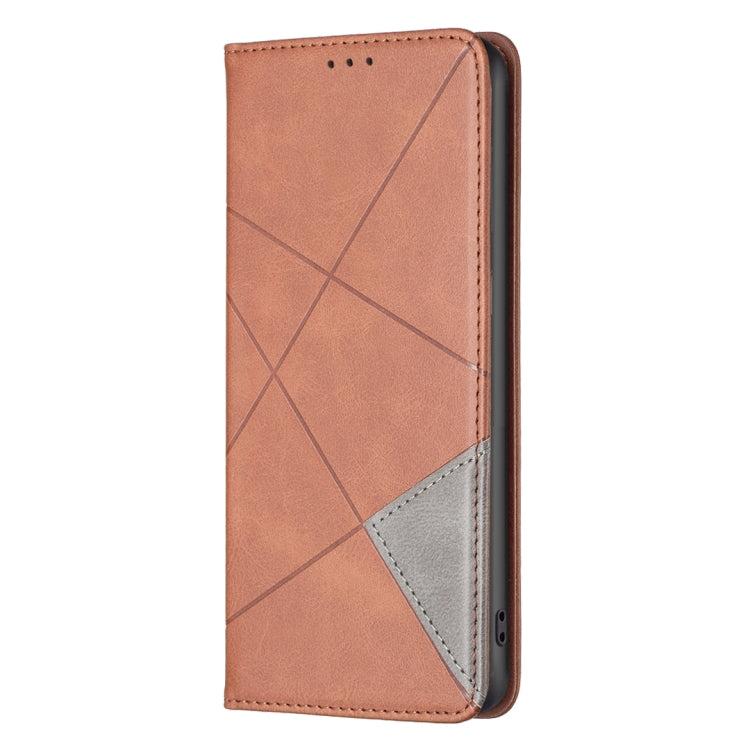 For Xiaomi Poco M6 4G / Redmi 13 4G Rhombus Texture Magnetic Leather Phone Case