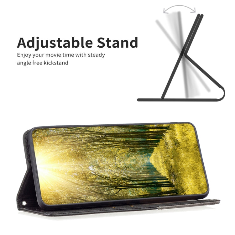 For Xiaomi Poco M6 4G / Redmi 13 4G Rhombus Texture Magnetic Leather Phone Case