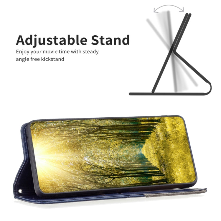 For Xiaomi Poco M6 4G / Redmi 13 4G Rhombus Texture Magnetic Leather Phone Case