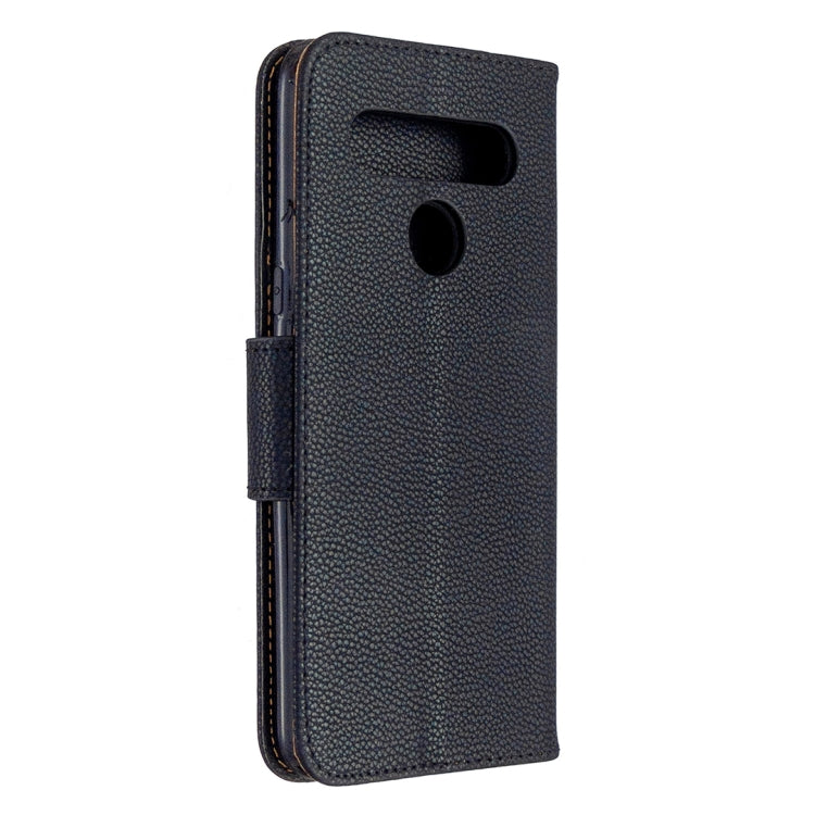 For LG K61 Litchi Texture Pure Color Horizontal Flip Leather Case with Holder & Card Slots & Wallet & Lanyard