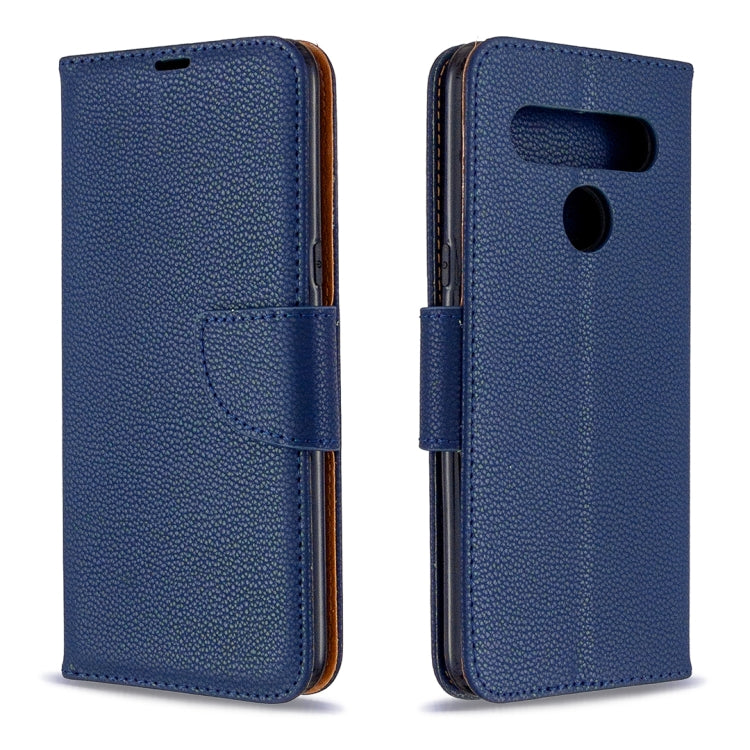 For LG K61 Litchi Texture Pure Color Horizontal Flip Leather Case with Holder & Card Slots & Wallet & Lanyard