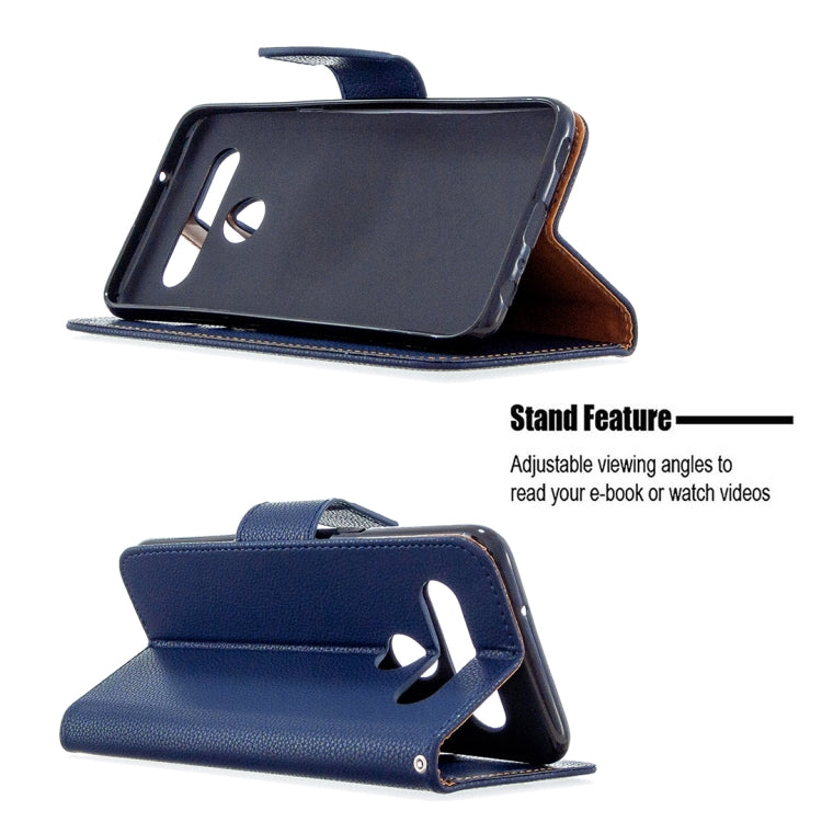 For LG K61 Litchi Texture Pure Color Horizontal Flip Leather Case with Holder & Card Slots & Wallet & Lanyard