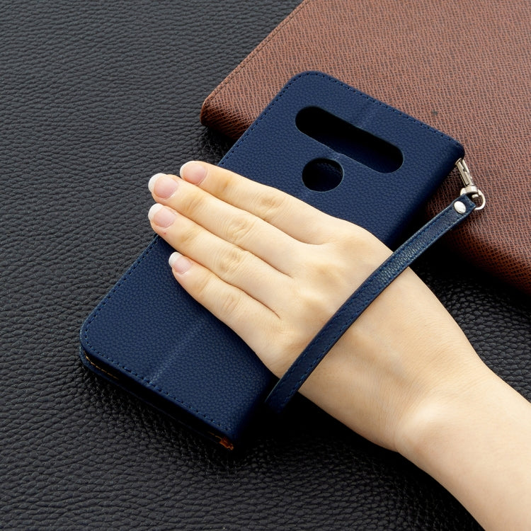 For LG K61 Litchi Texture Pure Color Horizontal Flip Leather Case with Holder & Card Slots & Wallet & Lanyard