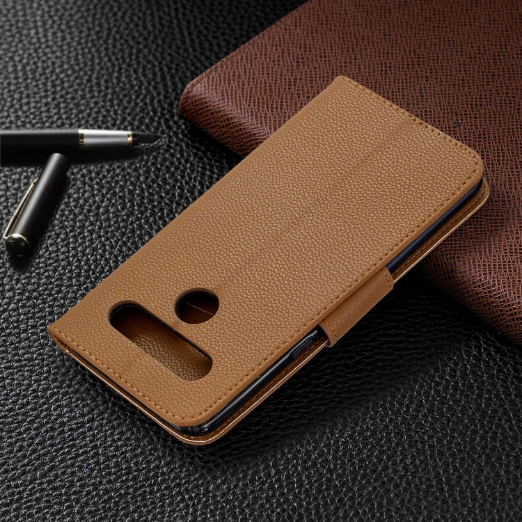 For LG K61 Litchi Texture Pure Color Horizontal Flip Leather Case with Holder & Card Slots & Wallet & Lanyard