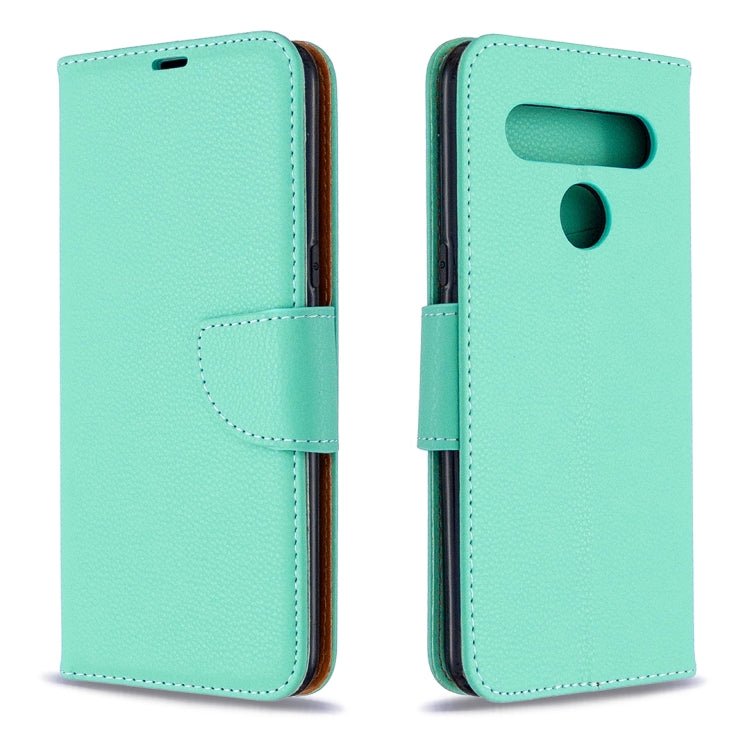 For LG K61 Litchi Texture Pure Color Horizontal Flip Leather Case with Holder & Card Slots & Wallet & Lanyard