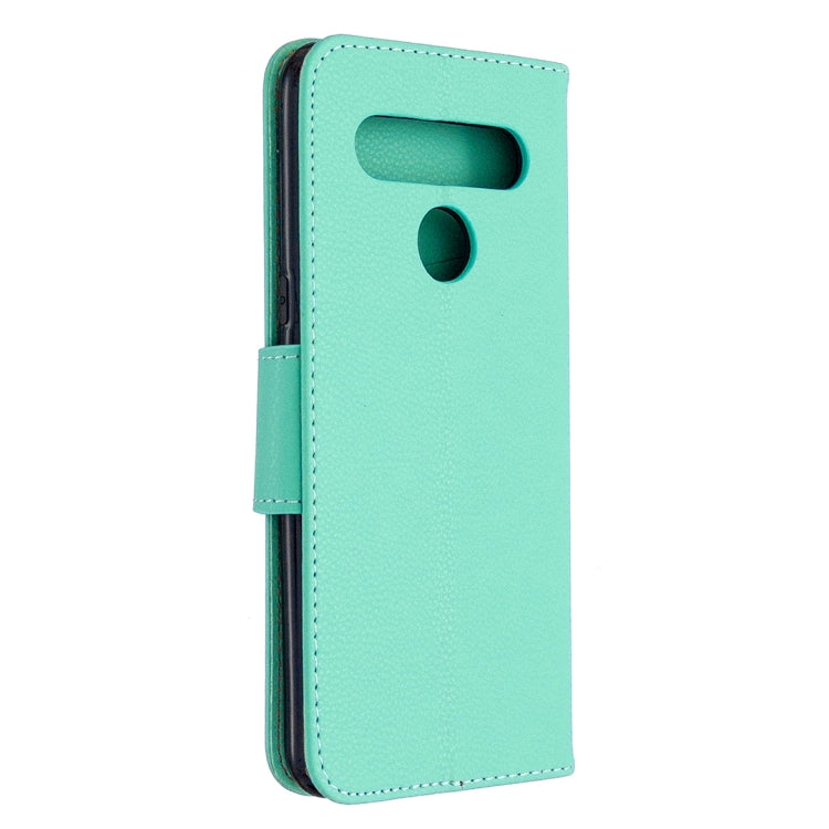 For LG K61 Litchi Texture Pure Color Horizontal Flip Leather Case with Holder & Card Slots & Wallet & Lanyard