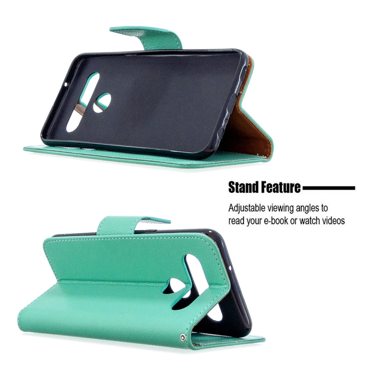 For LG K61 Litchi Texture Pure Color Horizontal Flip Leather Case with Holder & Card Slots & Wallet & Lanyard