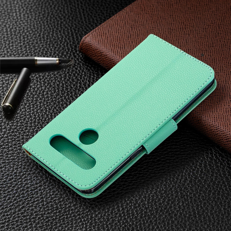 For LG K61 Litchi Texture Pure Color Horizontal Flip Leather Case with Holder & Card Slots & Wallet & Lanyard