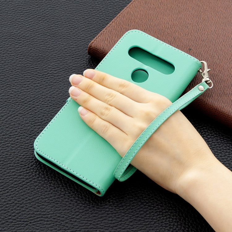 For LG K61 Litchi Texture Pure Color Horizontal Flip Leather Case with Holder & Card Slots & Wallet & Lanyard
