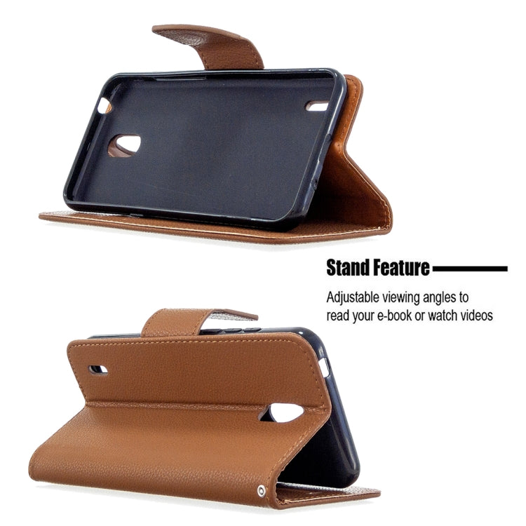 For Nokia 1.3 Litchi Texture Pure Color Horizontal Flip Leather Case with Holder & Card Slots & Wallet & Lanyard
