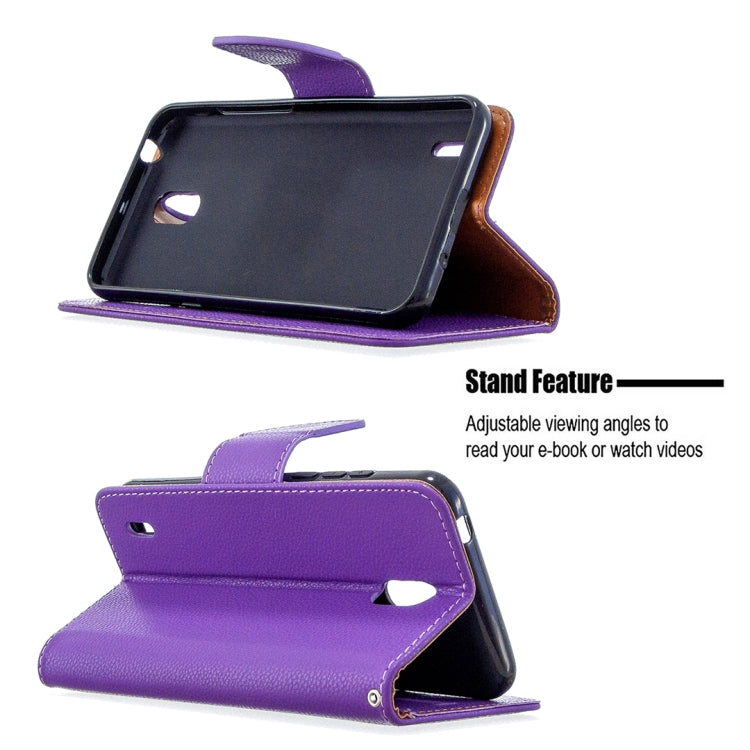 For Nokia 1.3 Litchi Texture Pure Color Horizontal Flip Leather Case with Holder & Card Slots & Wallet & Lanyard