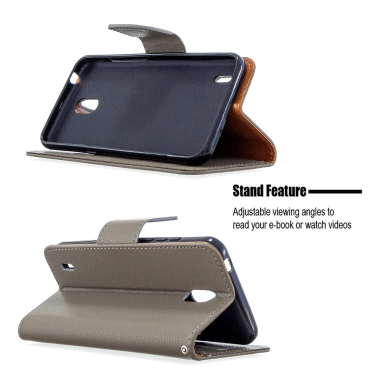 For Nokia 1.3 Litchi Texture Pure Color Horizontal Flip Leather Case with Holder & Card Slots & Wallet & Lanyard