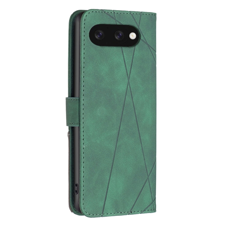 For Google Pixel 9A Magnetic Buckle Rhombus Texture Leather Phone Case
