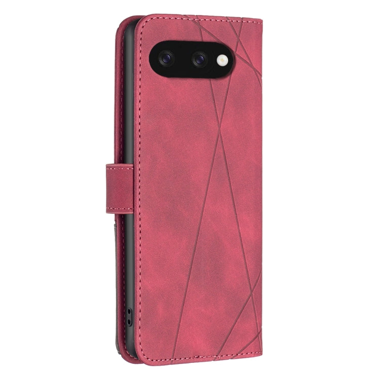 For Google Pixel 9A Magnetic Buckle Rhombus Texture Leather Phone Case