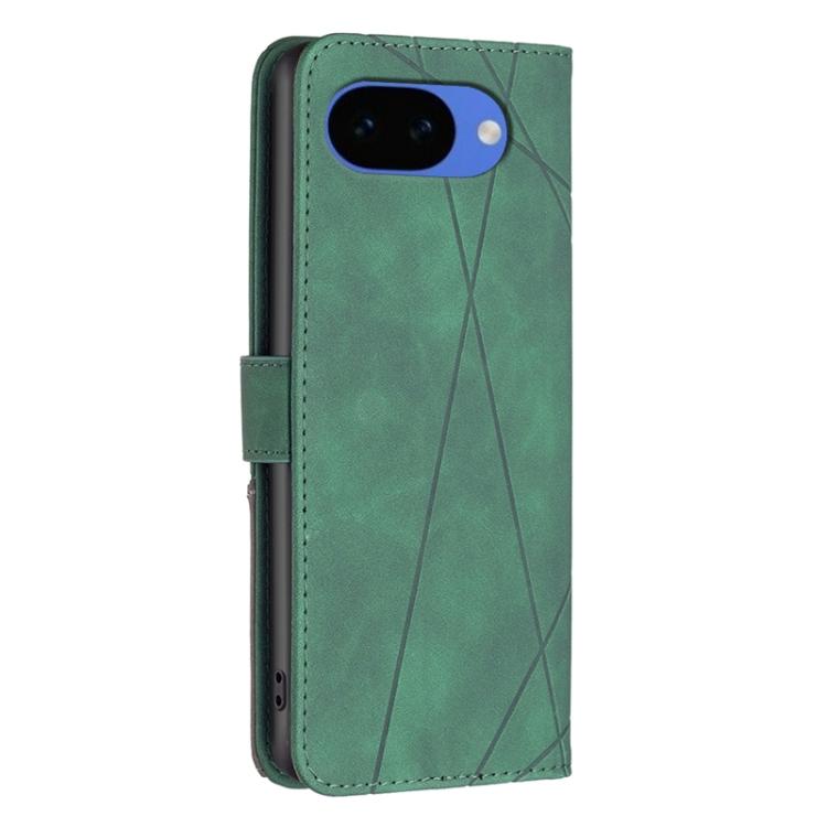 For Google Pixel 10a Magnetic Buckle Rhombus Texture Leather Phone Case