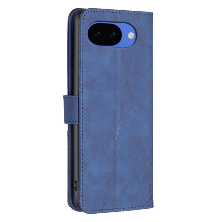 For Google Pixel 10a Magnetic Buckle Rhombus Texture Leather Phone Case