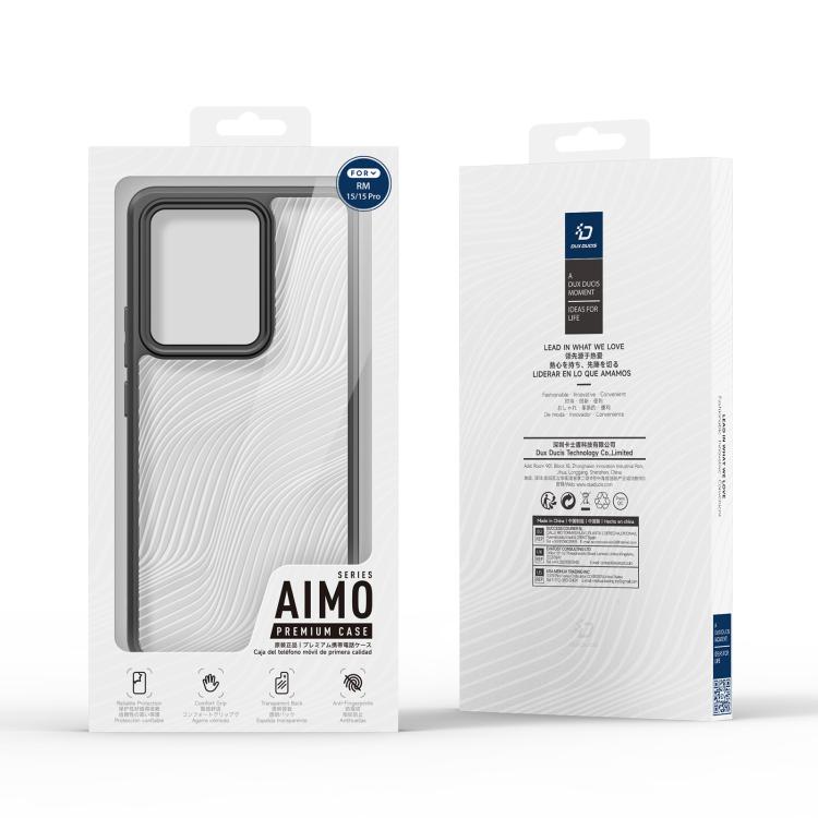 For Realme 15 5G / 15 Pro 5G DUX DUCIS Aimo Series TPU + PC Frosted Feel Phone Case - Black