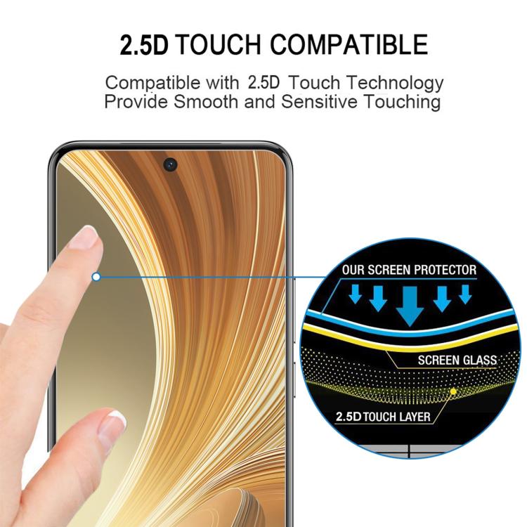 For vivo T4 Ultra 5G 3D Curved Edge Full Screen Tempered Glass Film