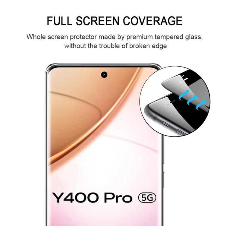 For vivo Y400 Pro 5G 3D Curved Edge Full Screen Tempered Glass Film