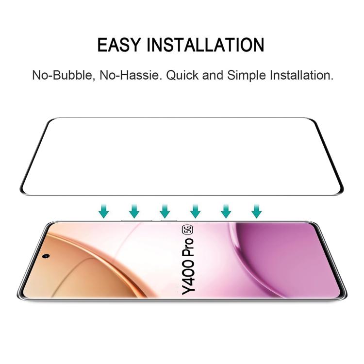 For vivo Y400 Pro 5G 25pcs 3D Curved Edge Full Screen Tempered Glass Film
