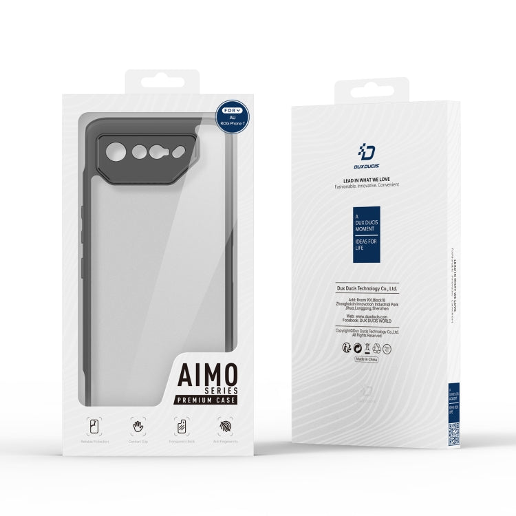 For Asus ROG Phone 7 DUX DUCIS Aimo Series TPU + PC Frosted Feel Phone Case(Black)