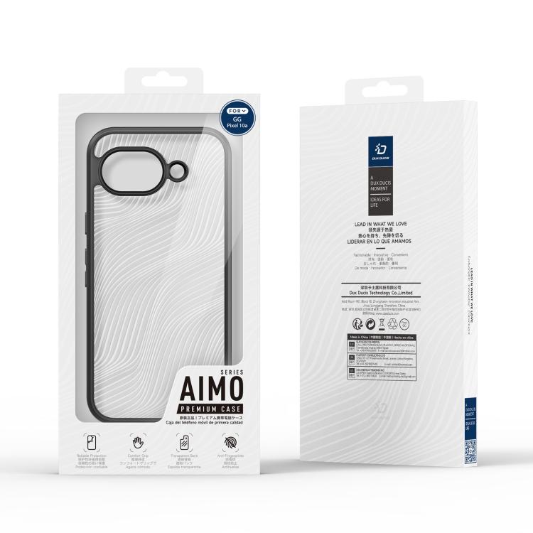 For Google Pixel 10a DUX DUCIS Aimo Series TPU + PC Frosted Feel Phone Case - Black