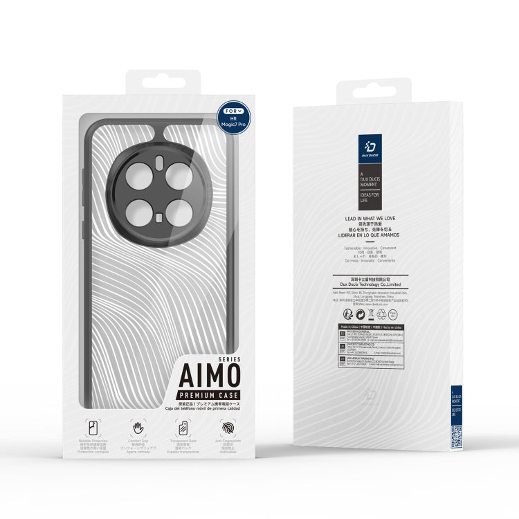 For Honor Magic7 Pro DUX DUCIS Aimo Series TPU + PC Frosted Feel Phone Case - Black