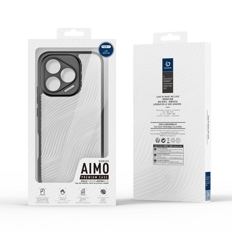 For Honor 400 Lite Global DUX DUCIS Aimo Series TPU + PC Frosted Feel Phone Case - Black