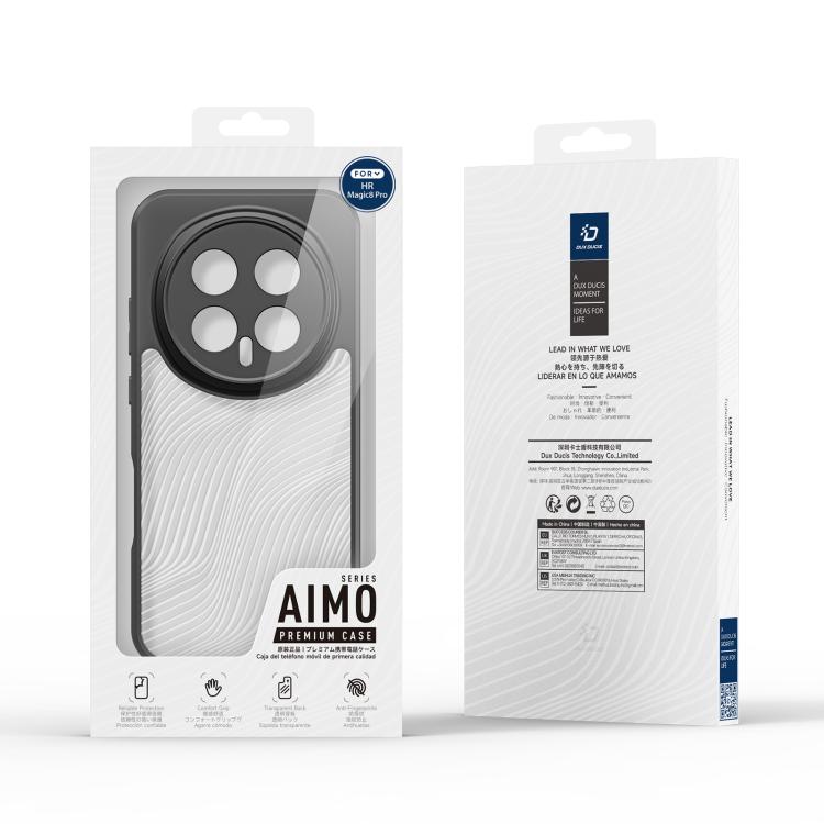 For Honor Magic8 Pro DUX DUCIS Aimo Series TPU + PC Frosted Feel Phone Case - Black
