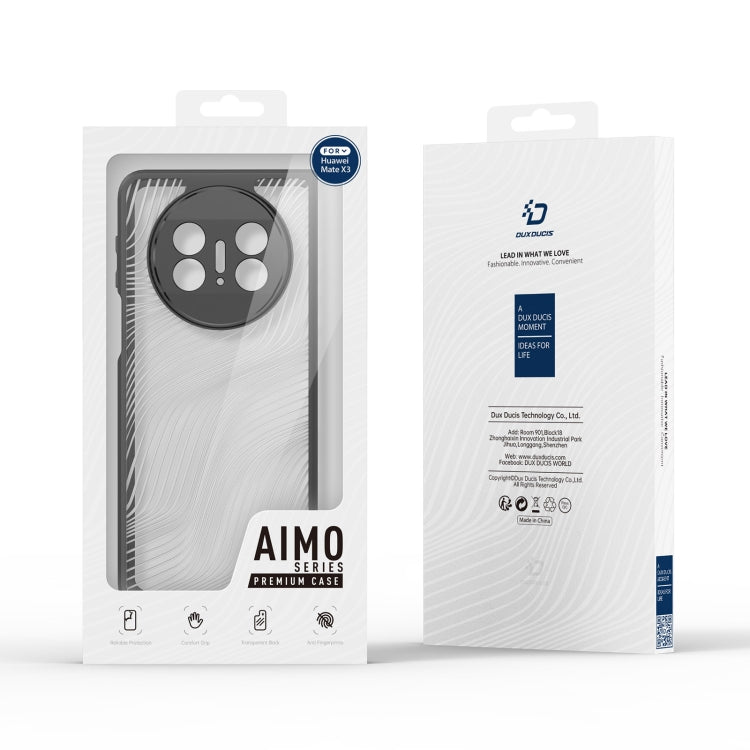 For Huawei Mate X3 DUX DUCIS Aimo Series TPU + PC Frosted Feel Phone Case(Black)