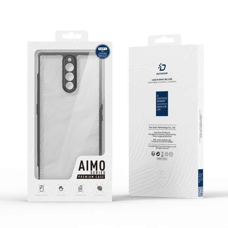 For ZTE nubia Red Magic 8 Pro/8 Pro+/8S Pro DUX DUCIS Aimo Series TPU + PC Frosted Feel Phone Case(Black)