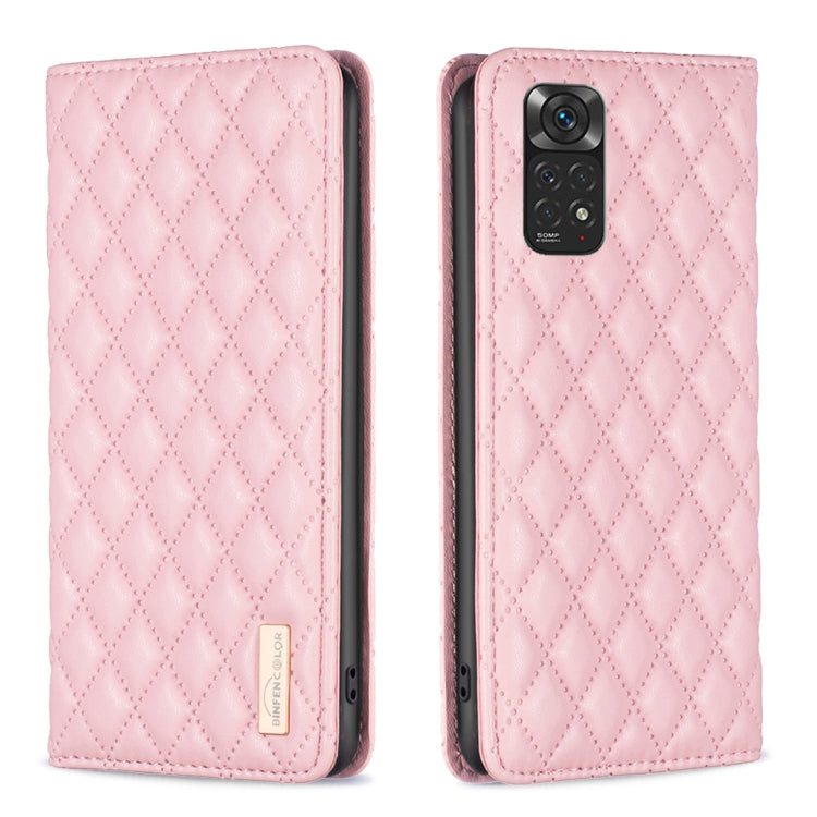For Xiaomi Redmi Note 12S 4G / Note 11 Diamond Lattice Magnetic Leather Flip Phone Case