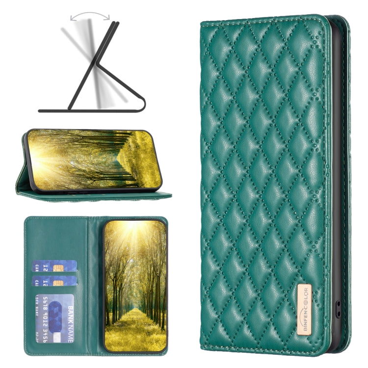 For Xiaomi Redmi 12 4G Diamond Lattice Magnetic Leather Flip Phone Case