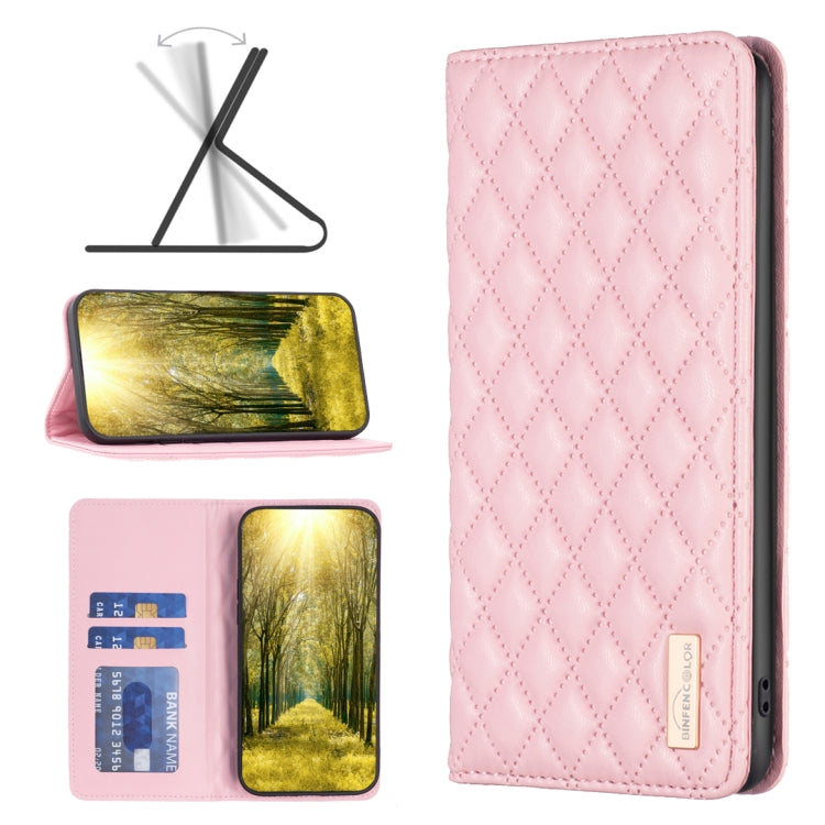 For Xiaomi Redmi 12 4G Diamond Lattice Magnetic Leather Flip Phone Case