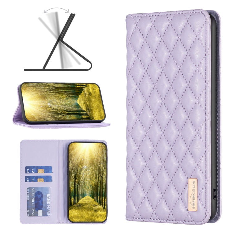 For Xiaomi Redmi 12 4G Diamond Lattice Magnetic Leather Flip Phone Case