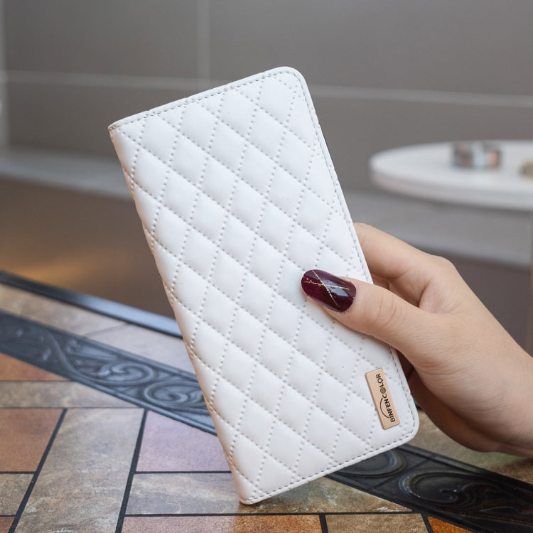 For Xiaomi Poco M6 4G / Redmi 13 4G Diamond Lattice Magnetic Leather Flip Phone Case